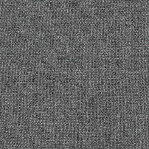 Miniatura 9 de Juego de 6 sillas de comedor modernas tapizadas de tela gris oscuro con marco de madera de goma para cocina y comedor