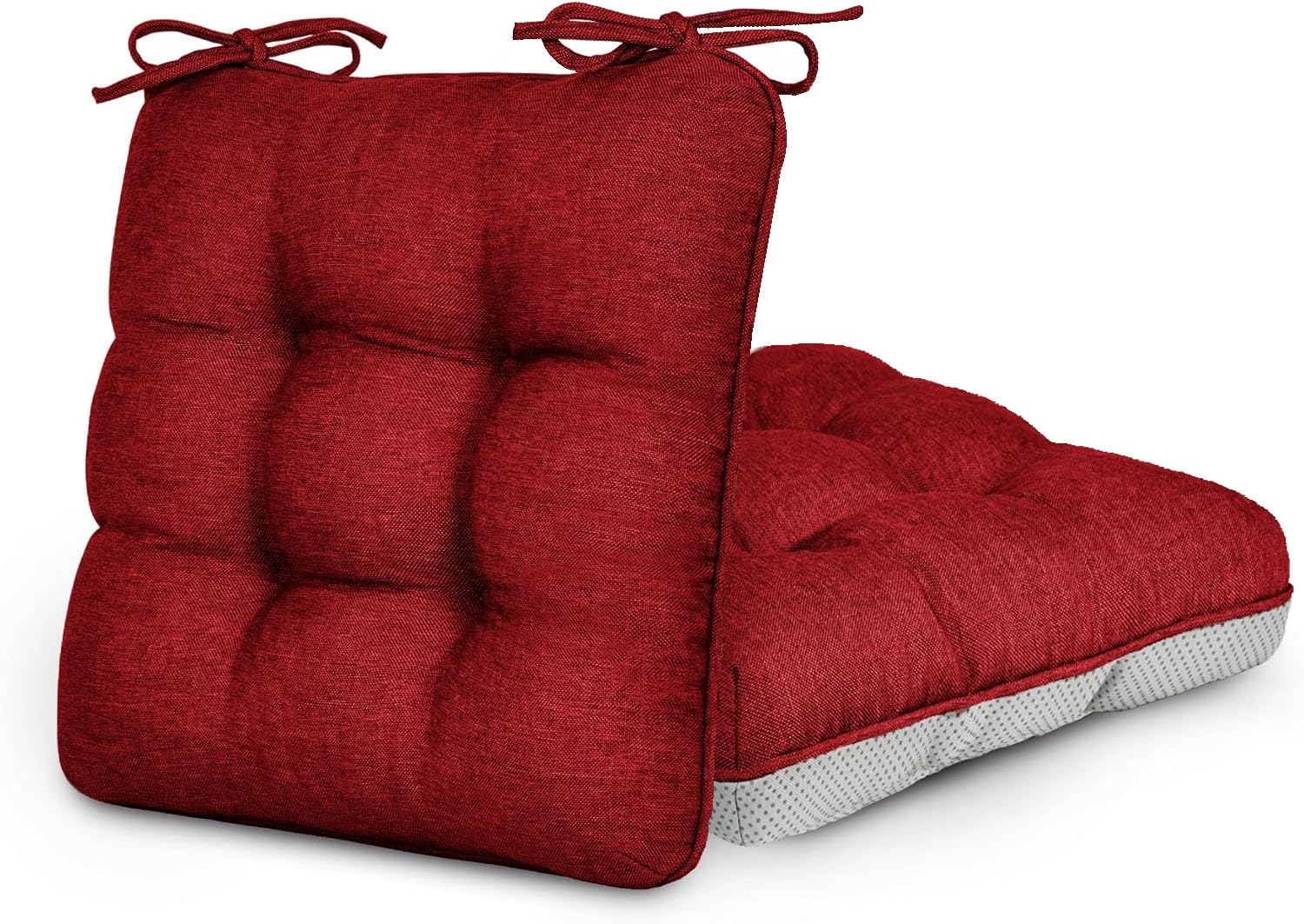 Seokor Color8 Set Of 4/2 Chair Cushions For Outdoor Furniture Non-Slip With Ties Chair Pads 40X40 35X35 50X50 55X55 Washable Patio Seat Cushion For Indoor/Outdoor/Garden/Office/Kitchen(,35X35x8cm(2Pcs))