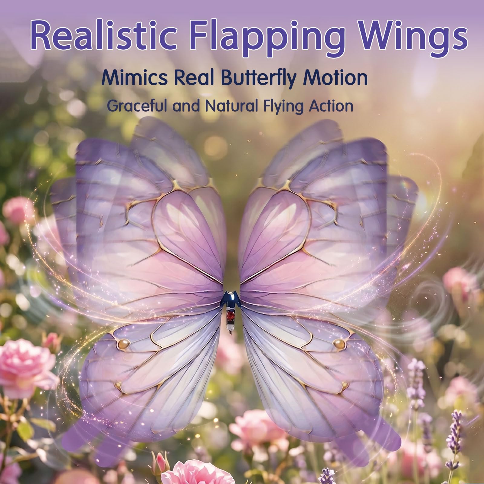 Juguete Mariposa Voladora Biónica Ornitóptero Alas Batientes Drone Insecto RC para Principiantes Silencioso Marco de Carbono Regalo Interior Exterior Boda Escenario,G