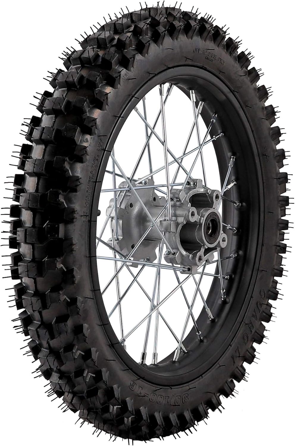 Motorcycle Rear Wheel Tire 90/100-16 and Rim 1.85x16 with 15mm Bearing Assembly for Pit Pro Trail Dirt Bike 110cc 125cc 140cc 150cc 160cc