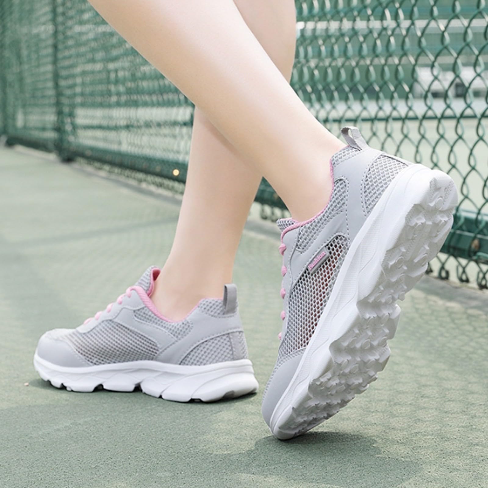 Slip on Sneakersy damskie, wygodne, lekkie, wsuwane, płaskie buty trekkingowe, żółte buty sportowe damskie