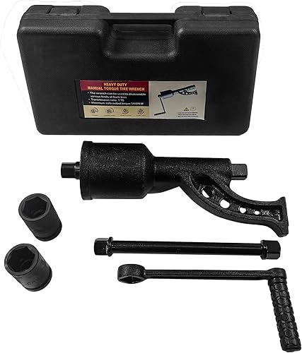 Doppy Llave multiplicadora de torsión 1:78, llave de tuerca de llanta de 5800 NM, juego de llaves dinamométricas con carcasa de ahorro de mano de