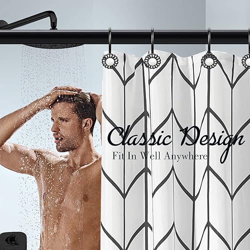 Miniatura 8 de Anillos de latón para cortina de ducha, ganchos decorativos para cortina de ducha, anillos de ducha de metal resistente, ganchos de ducha de girasol