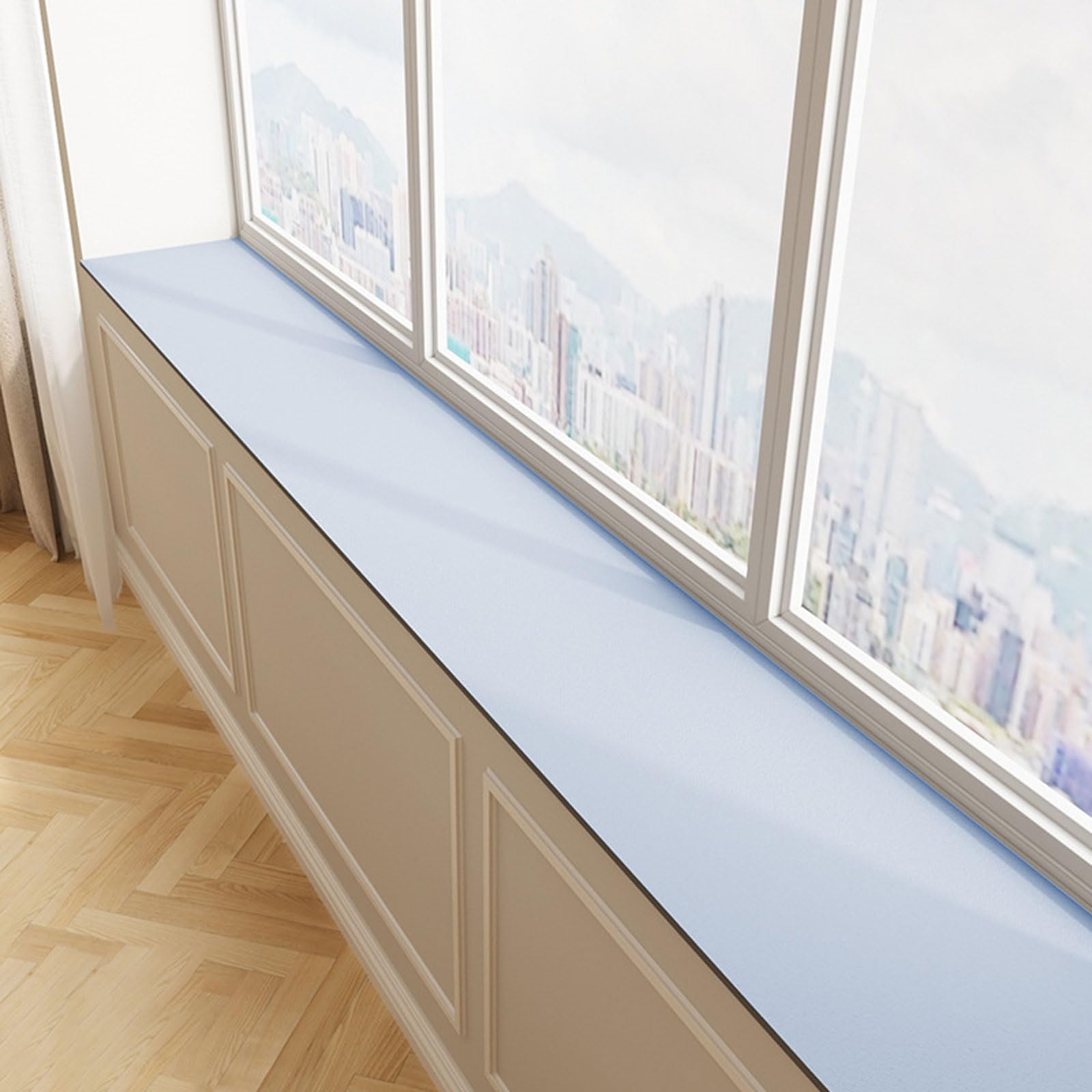 UZAMIRLEX Window Sill Mat, Cuttable Diatomaceous Earth Window Sill Mat Multicolor Multiple Sizes(Blue,10 * 200cm)