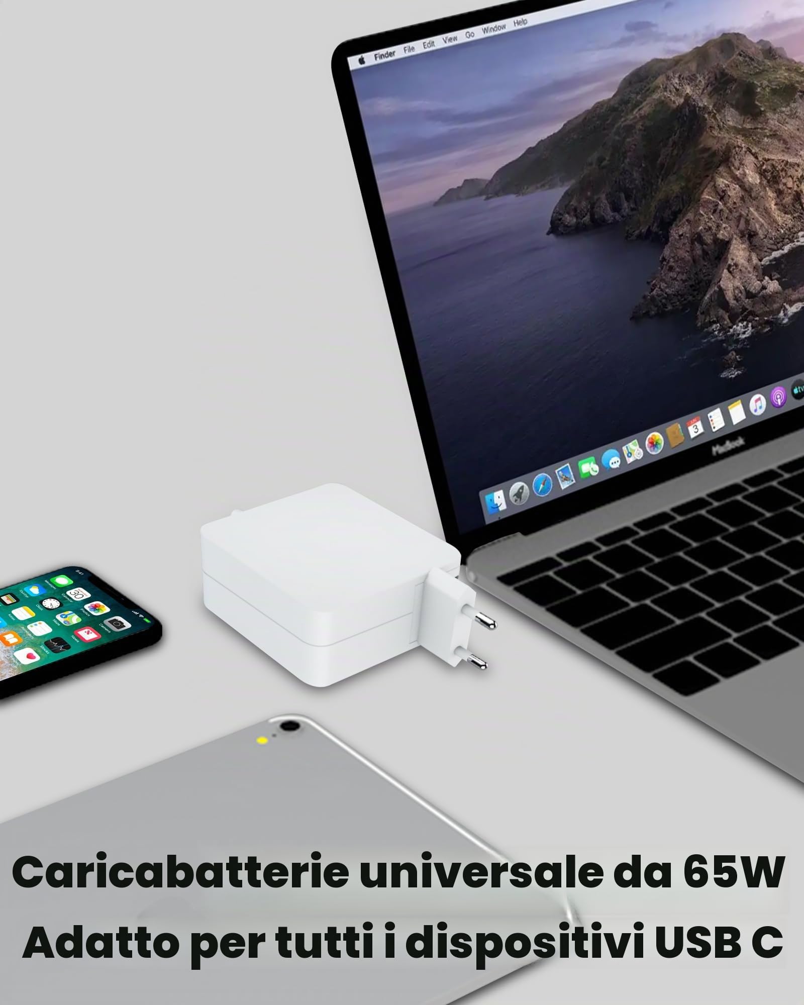 Caricatore USB C 65W per Samsung Galaxy Book Pro & Pro 360 NP950QDB NP930QDB NP935QDC NP950XDB NP930XDB Galaxy Book3 Book4 Laptop Type C Alimentatore