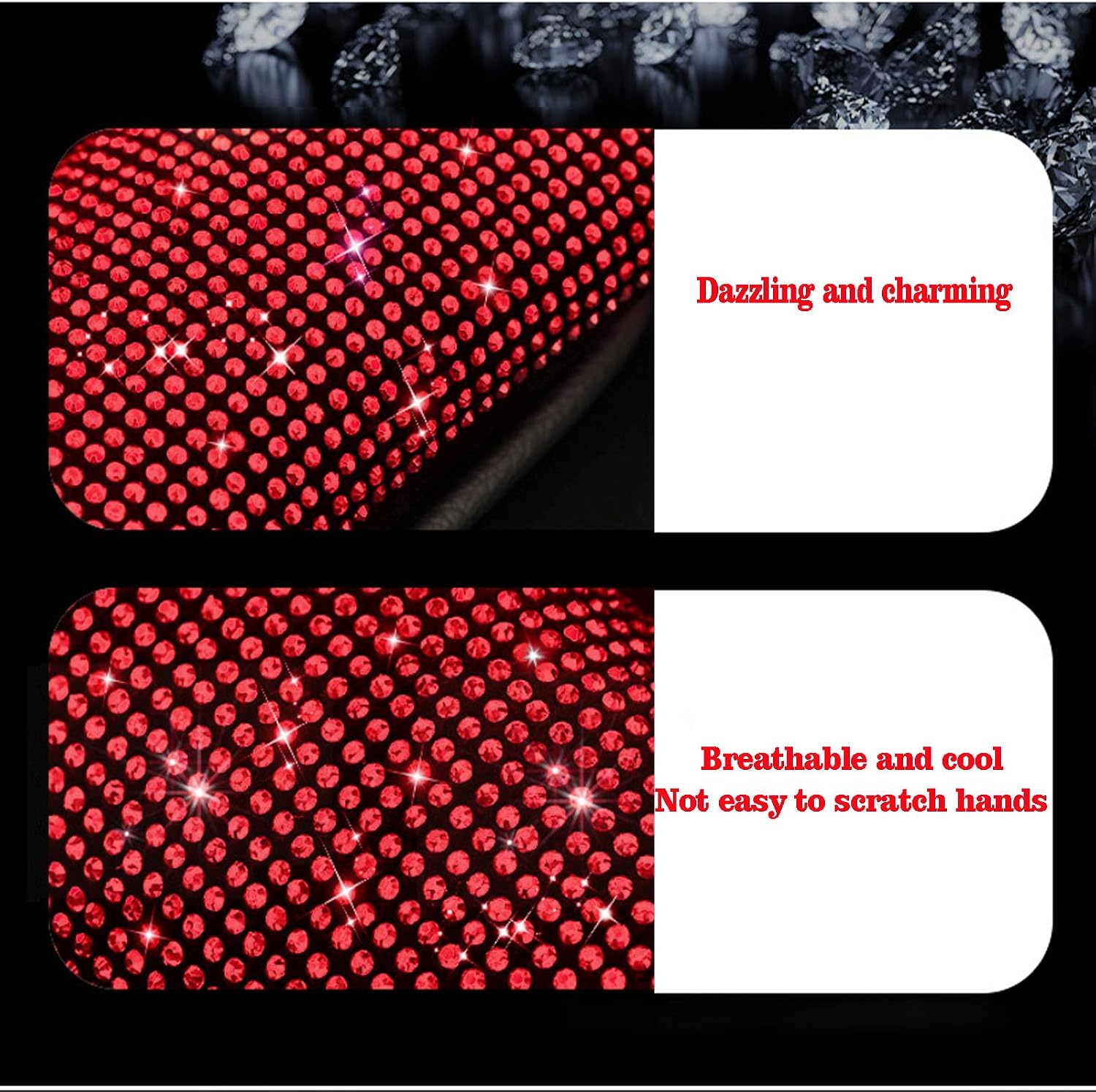 Bling Auto Shift Gear Cover with Crystal Glitter Rhinestones for Girls,Lady image 3