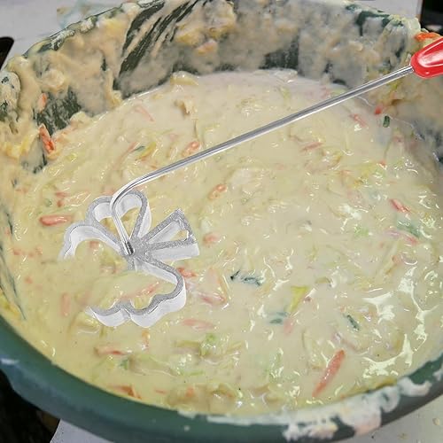 Miniatura 5 de Kichvoe Moldes para bunuelos con asa, 5 piezas rosetón timbal hierro set gofres moldes con mango embudo pastel anillo Molde para buñuelos de Viento