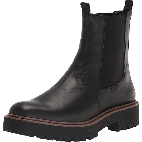 Sam Edelman Women's Laguna Chelsea Boot, Black Leather, 10.5