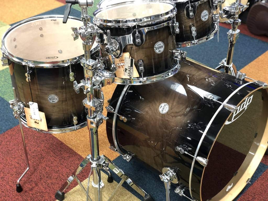 Pacific by DW 5-Piece Concept Maple Exotic Shell Pack (Charcoal Burst over Walnut) - Image 5