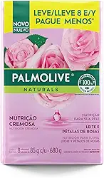 Sabonete em Barra Palmolive Naturals Nutrição Cremosa Leite e Pétalas de Rosa 85g