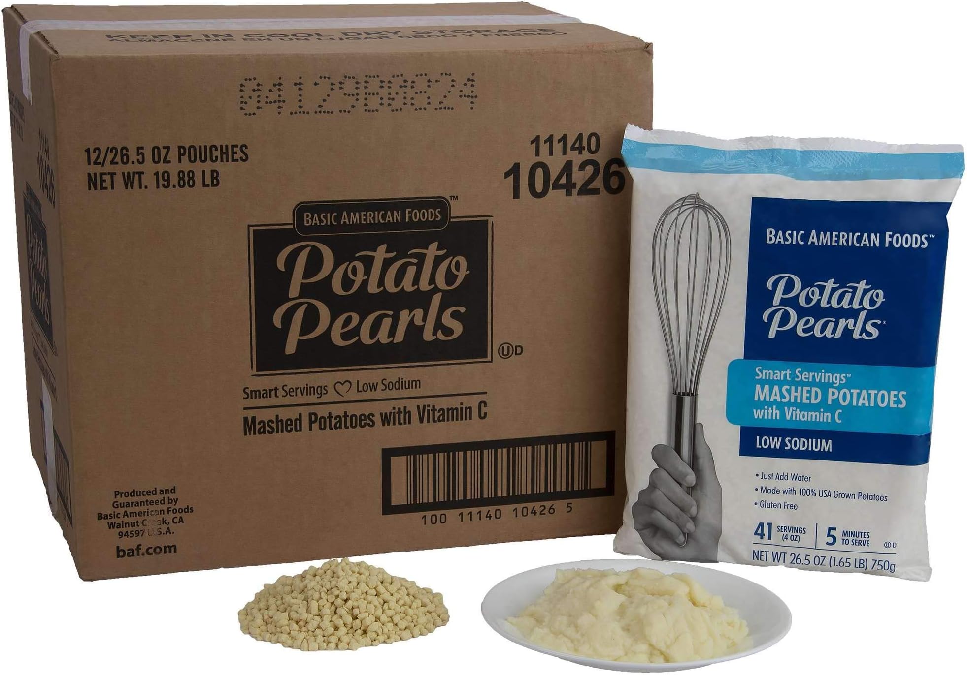Potato Pearls Smart Servings Low Sodium Mashed Potatoes, 26.5 Ounce -- 12 per case.