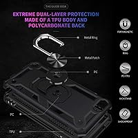 Vista 6 de ULAK Funda compatible con iPod Touch 7/6/5 con 2 protectores de pantalla HD, híbrida resistente a prueba de golpes con soporte integrado para iPod