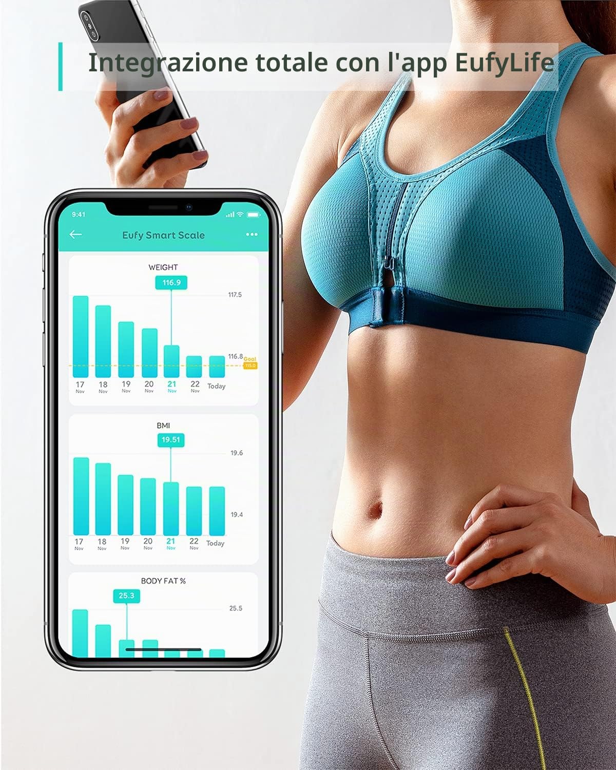 BASCULA INTELIGENTE EUFY SMART SCALE C1 BLANCO