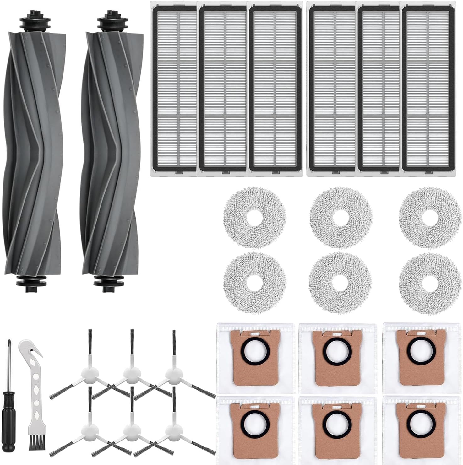 28PCS Combo Set Accessories Replacement Kit for Dreame X40 Ultra, L40 Ultra, X40 Pro, X40 Master, S30 Pro Ultra MOVA P10 Pro Ultra Robotic Vacuum and Mop Cleaner