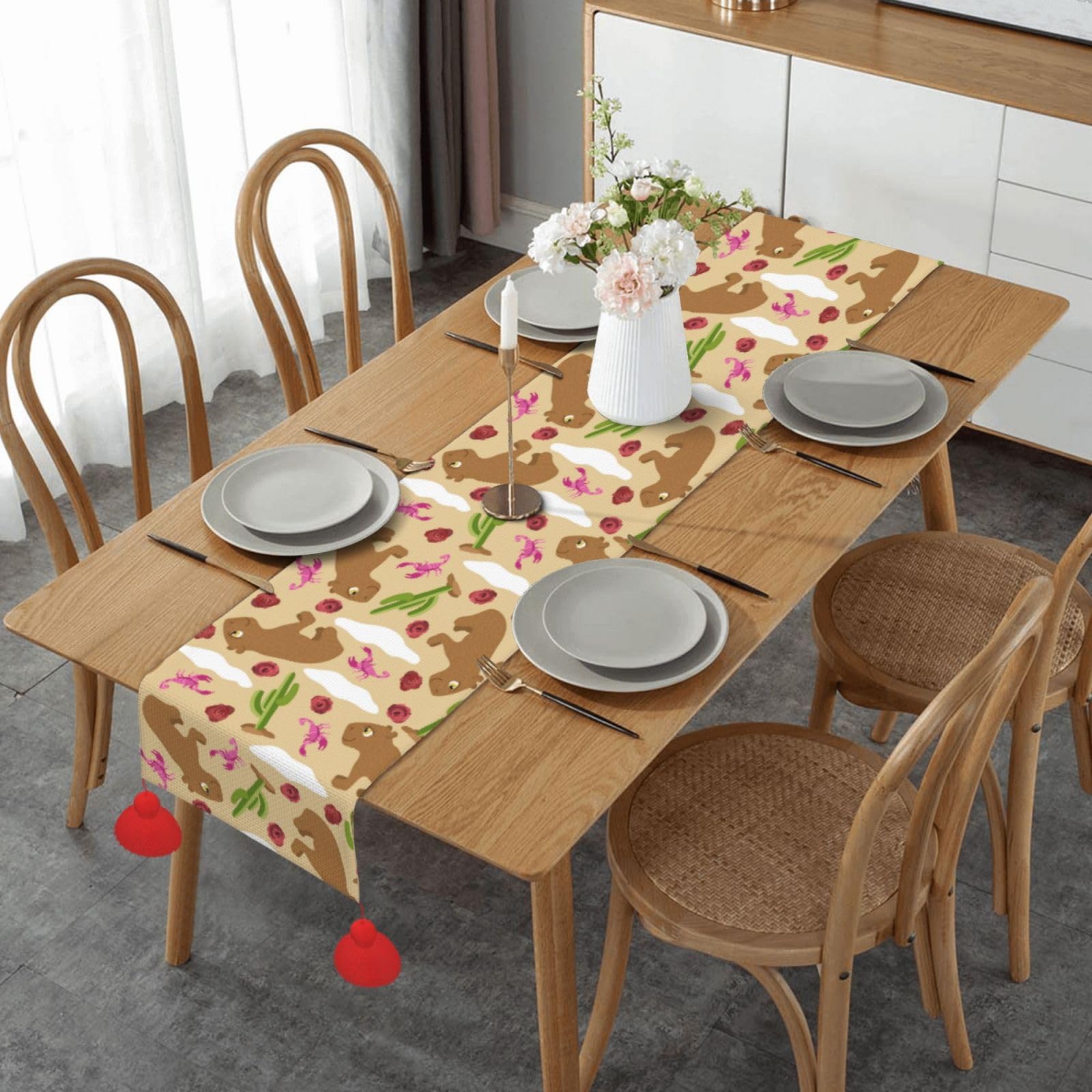 Chemin de table Capybara stable pour table sans glisser
