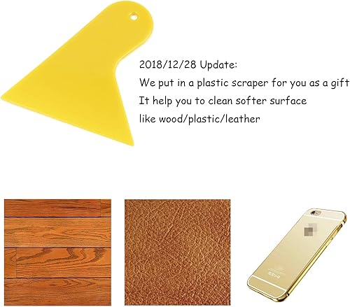 Miniatura 6 de LDS - Raspador de vidrio industrial de 4 pulgadas de ancho, limpiador de estufa, hoja de afeitar extensible, removedor de raspador de pintura para