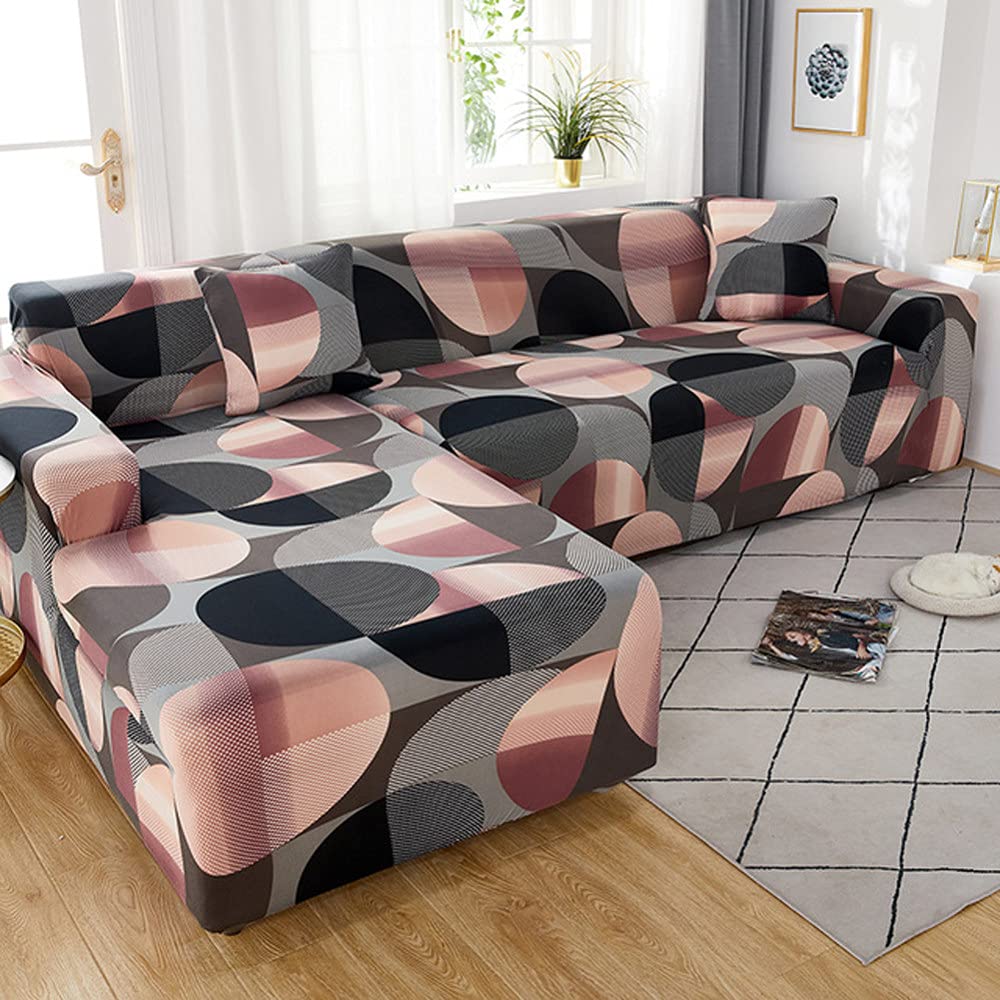 Housse de canapé sectionnel élastique Motif 12 pour un salon chaleureux
