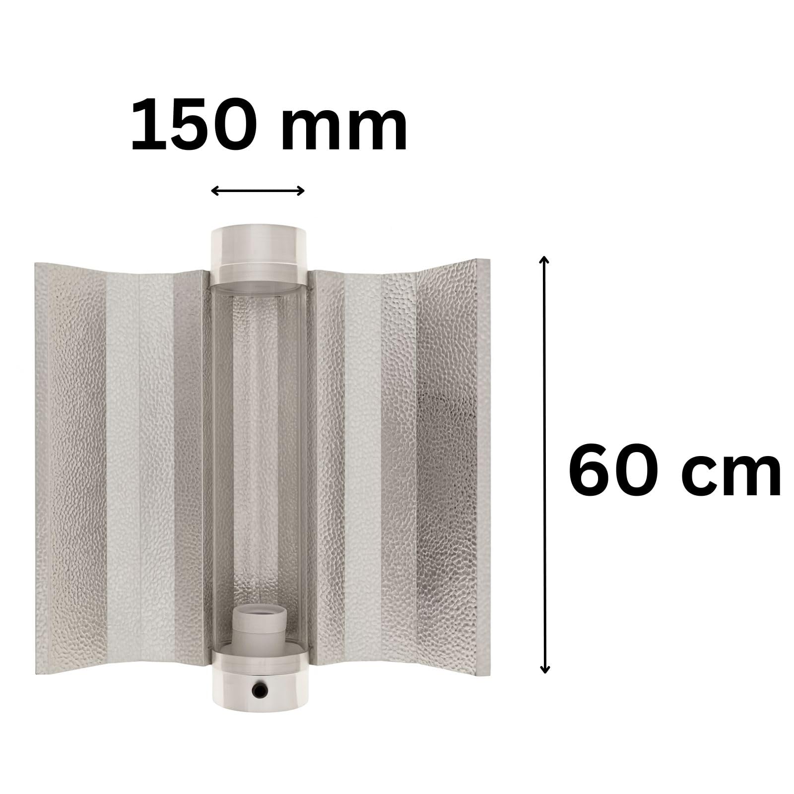 Weedness Cooltube Reflektor Grow 150 mm Flansch 59 cm lang - Lampe Beleuchtung NDL & MHL E40 Fassung Lampen Glas 600w Pflanzen