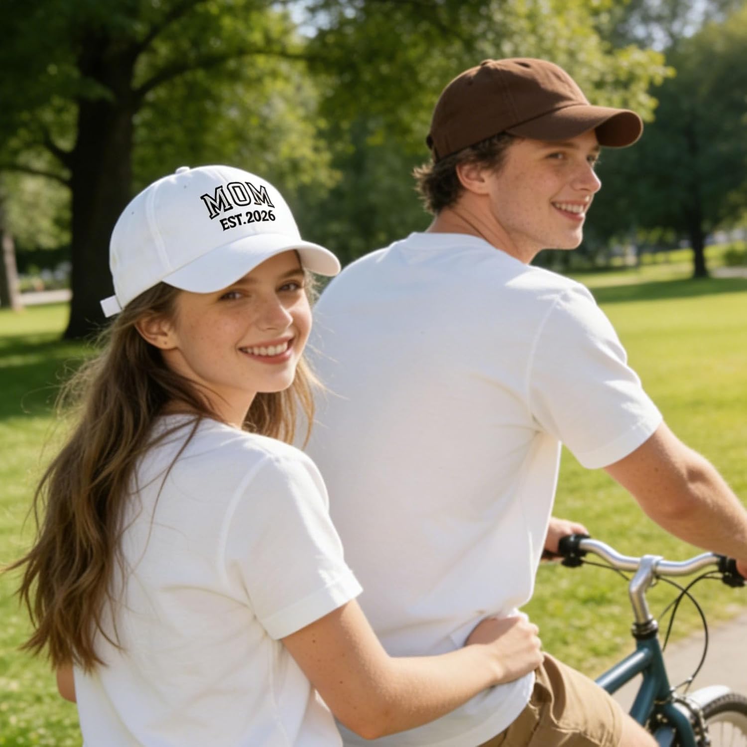Est 2026 Family Hats, Embroidered Matching Baseball Caps for New Parents, Cute Pregnancy Announcement Gifts