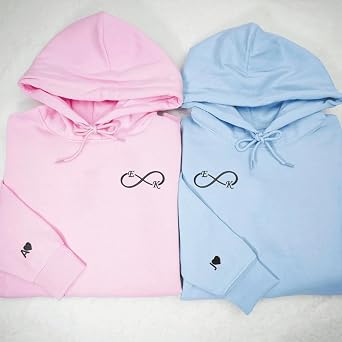 COUPLEHOODIES Custom Embroidered Infinity With Initials