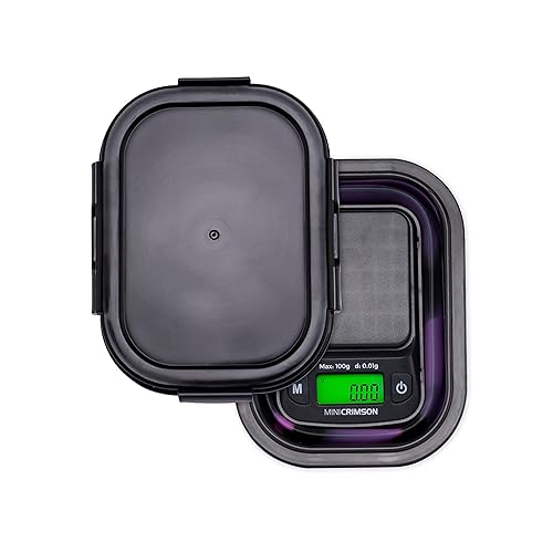 Miniatura 7 de Truweigh Mini escala digital carmesí - 353oz x 000oz negromorado - Báscula digital de cocina con cuenco - Báscula digital de viaje - Báscula