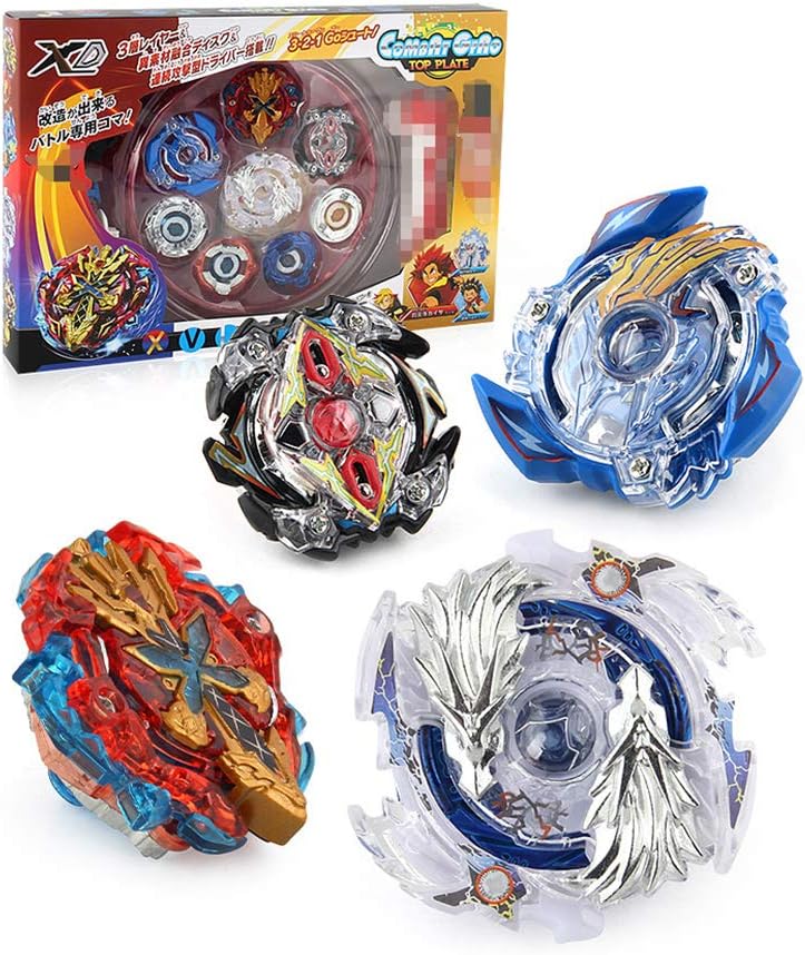 Bey Battle Gyro Burst Battle Evolution Metal Fusion Attack Set with 4D Launcher Grip Set