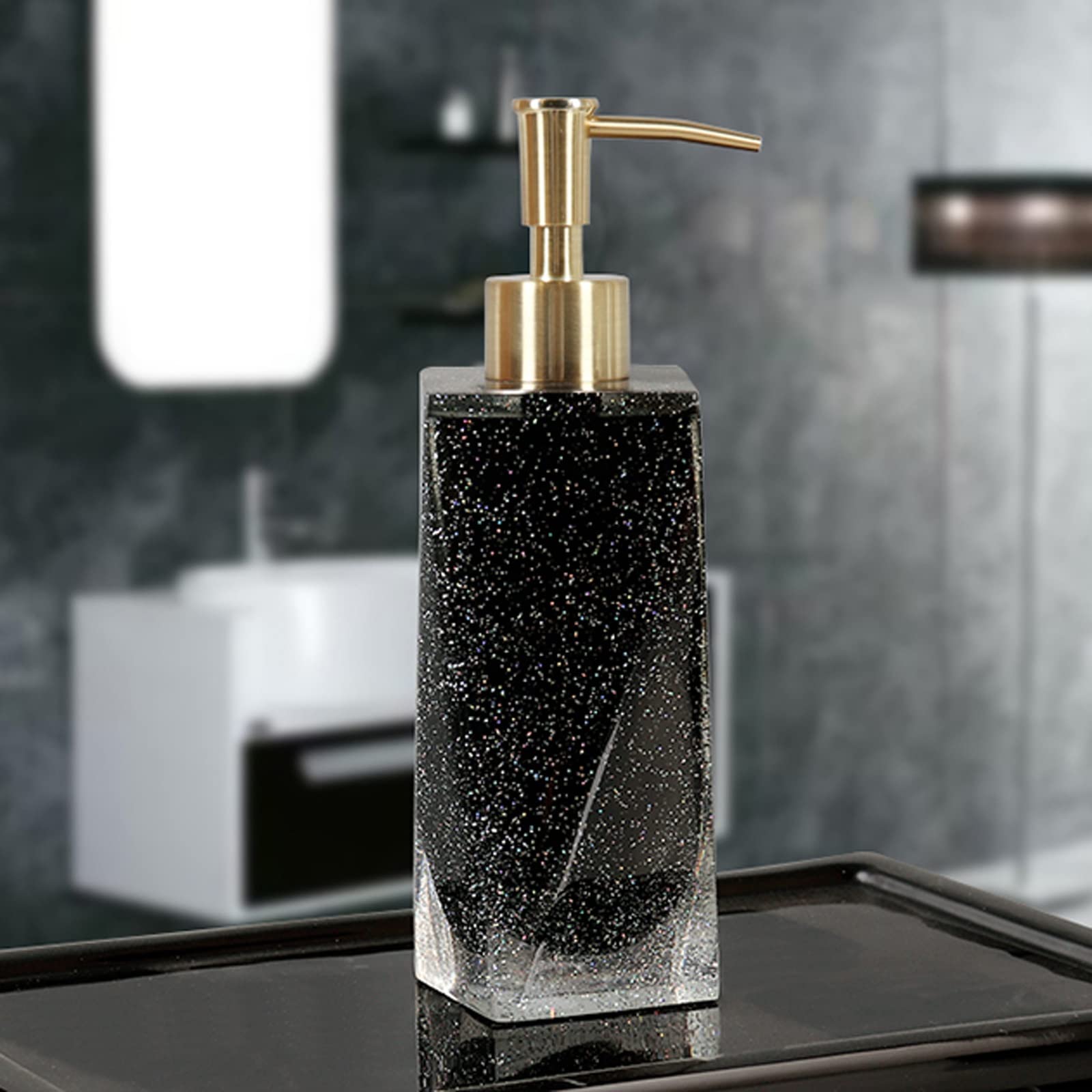 Dispenser di Sapone in Resina Riutilizzabile per lozione, Gel igienizzante Mani con aromaterapia, Adatto per l'uso in Bagno, Cucina e sul Tavolo da Trucco. capacità: 290 ml (10,1 oz).