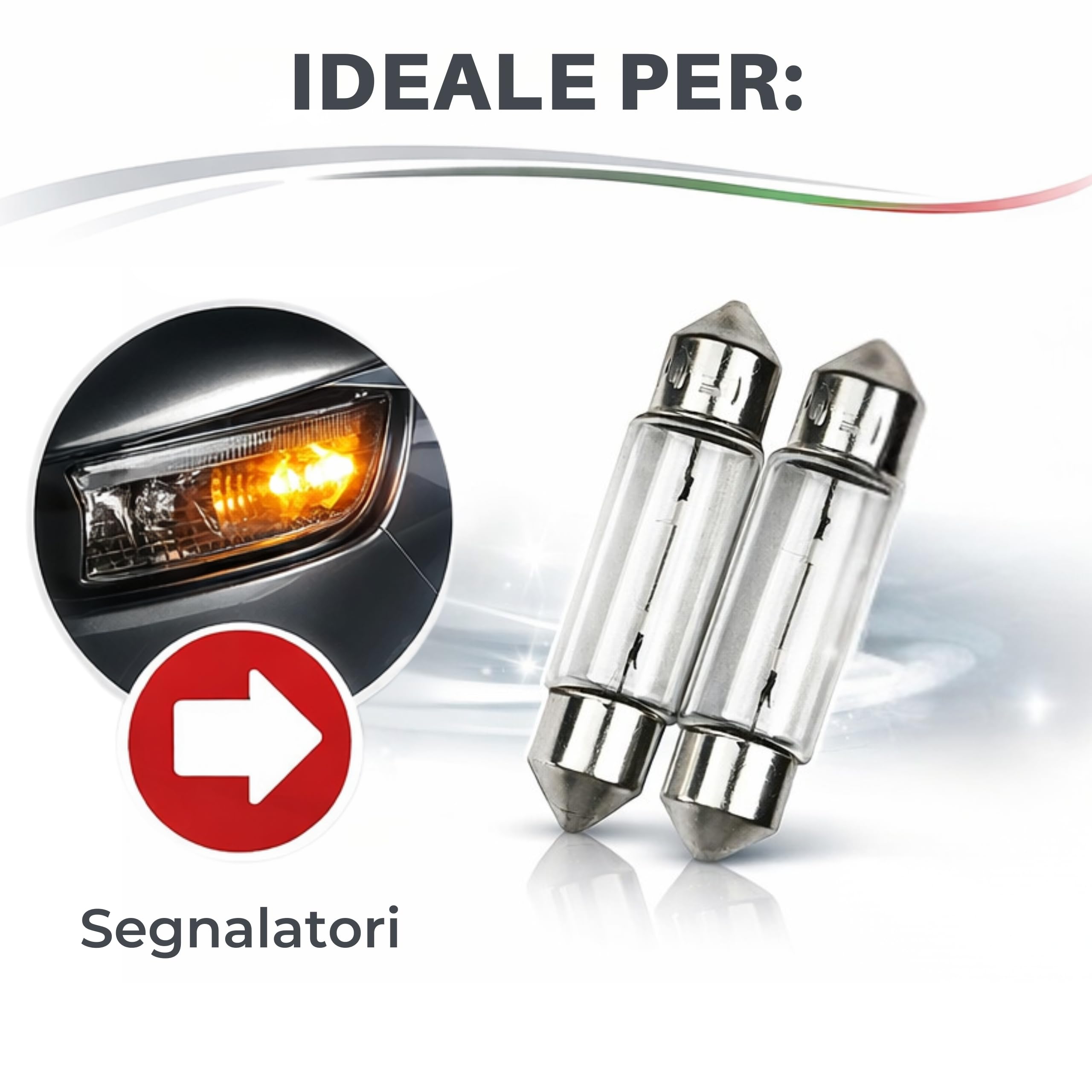 Bottari 30163 Zestaw Żarówek Rurkowych, 12 V, 5 W, 11 x 38