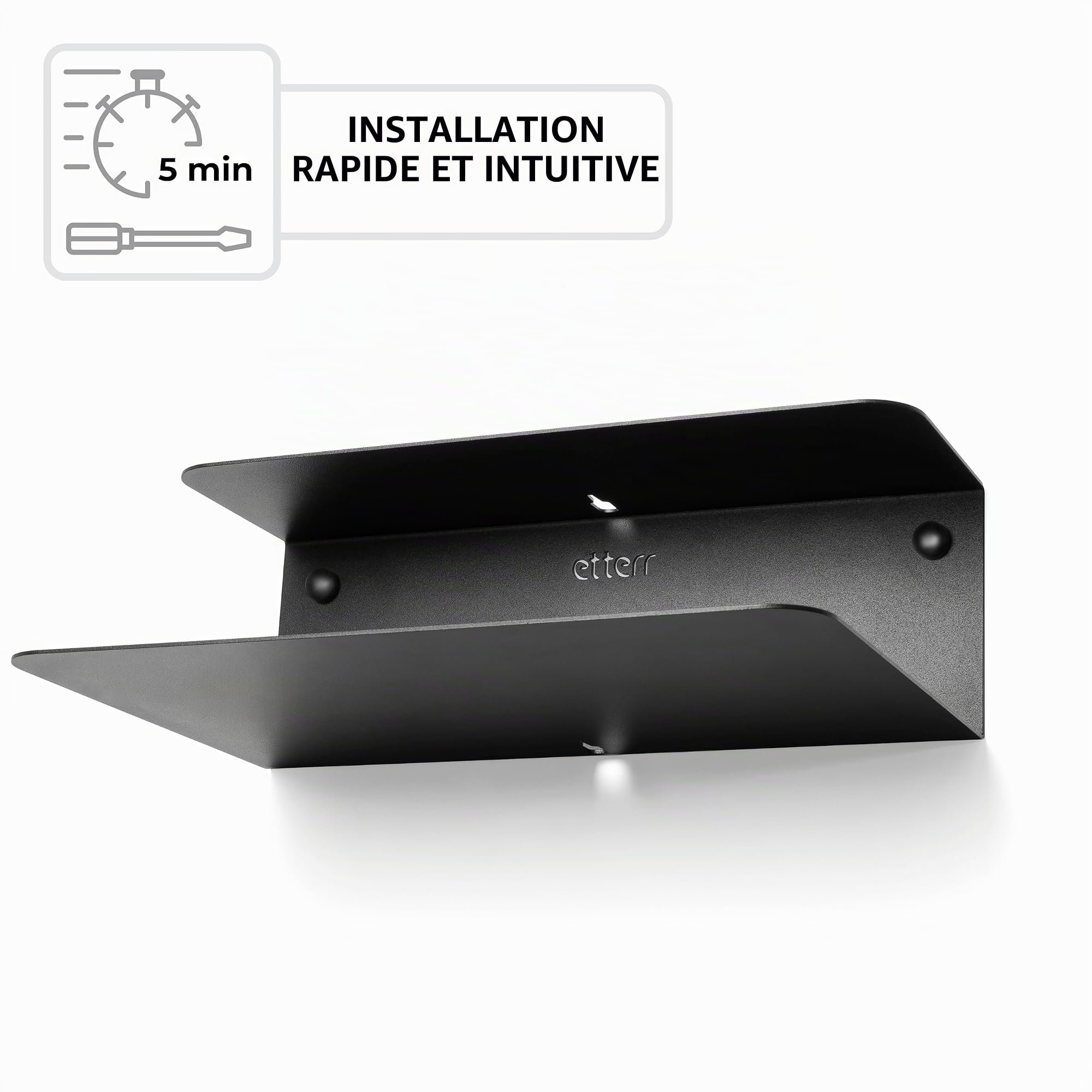 Table de chevet. Table d'appoint 2 pièces, noir, 20 x 30 x 10 cm