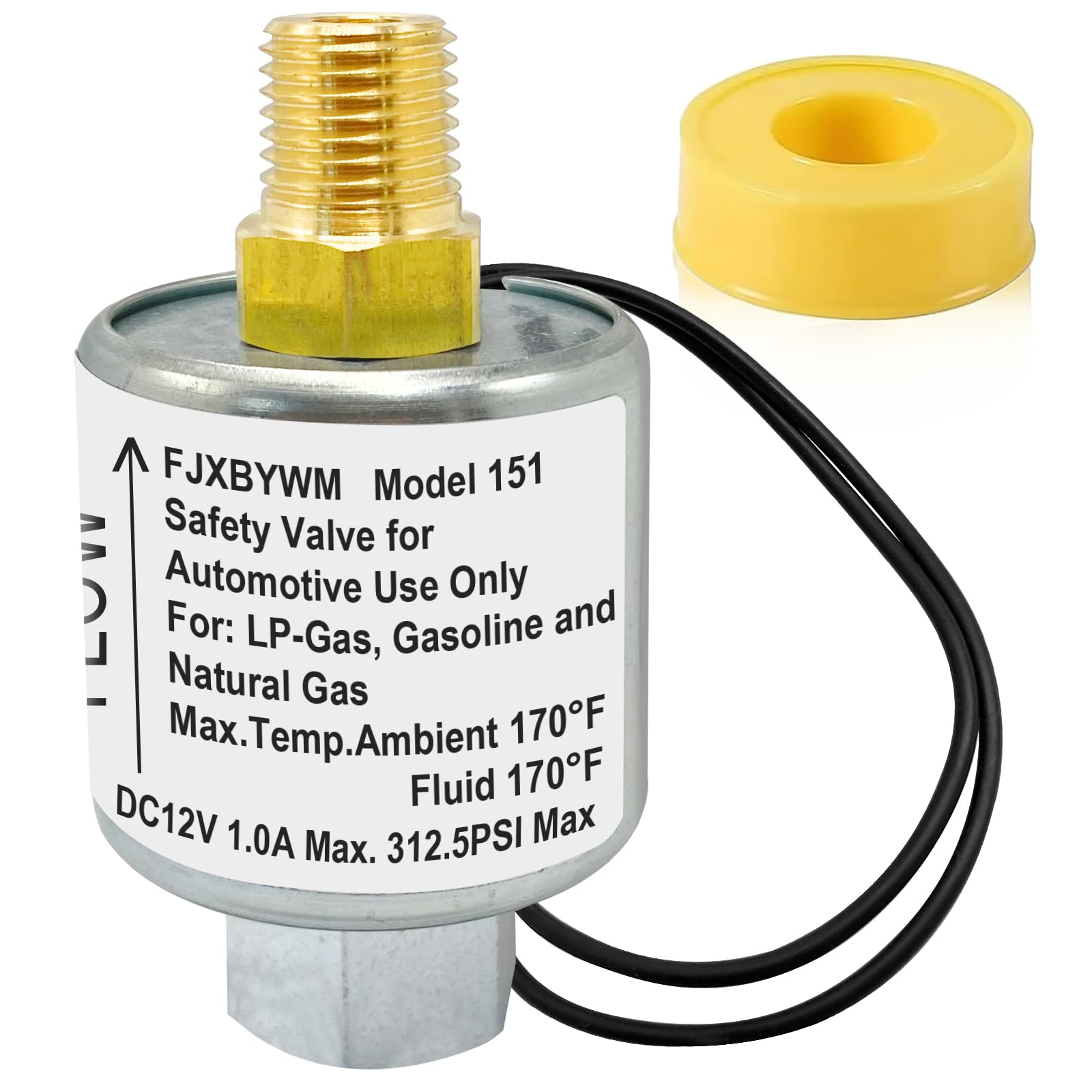 Verrouillage GPL liquide 1/4 NPT et vanne solénoïde gaz naturel 12V