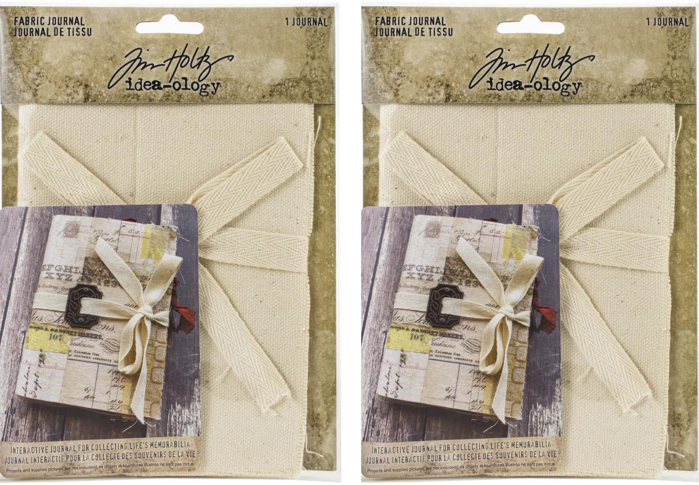 Idea-Ology Tim Holtz Fabric Journals - Pack of Two - 2 Item Bundle