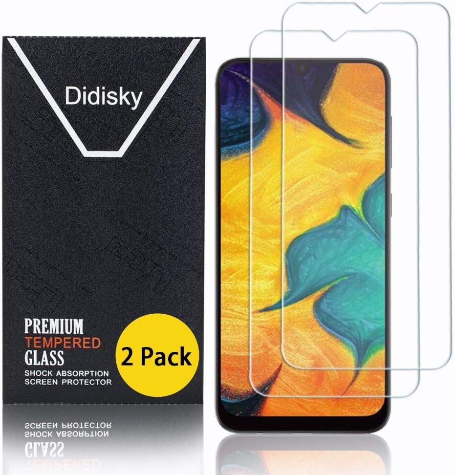 Didisky Tempered Glass Screen Protector for Samsung Galaxy A20e, [ 2 Pack ] Anti Scratch, 9H Hardness, No Bubbles, High Definition, Easy To Apply, Case Friendly