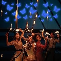 Vista 4 de SAOROPEB - Calcomanía 3D de mariposa que brilla en la oscuridad, 24 unidades, 3 tamaños, para decorar techo o pared, suministros de fiesta