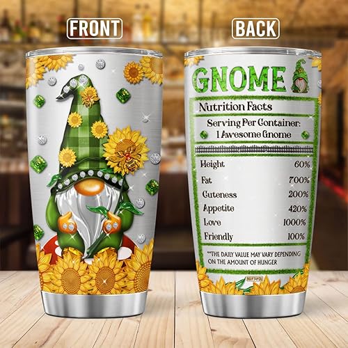 Miniatura 2 de Vaso de café de gnomo, taza de viaje grande con tapa, taza aislada, regalos de cumpleaños para mujeres, niñas, hombres, bebidas calientes y frías