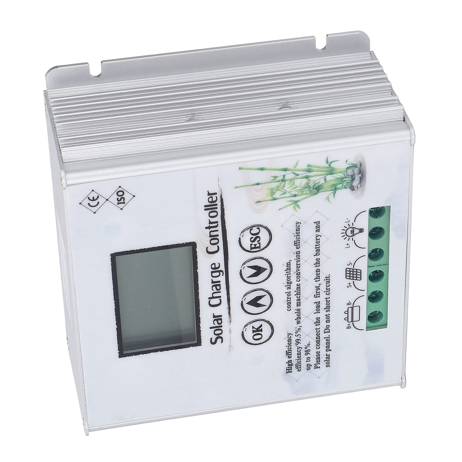 ViaGasaFamido Regolatore di Carica Ibrido Solare Eolico 12V 24V, MPPT (30A)