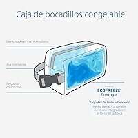Vista 3 de PackIt Caja de aperitivos congelable, color negro, fabricada con tecnología EcoFreeze, plegable, reutilizable, cierre de cremallera con asa