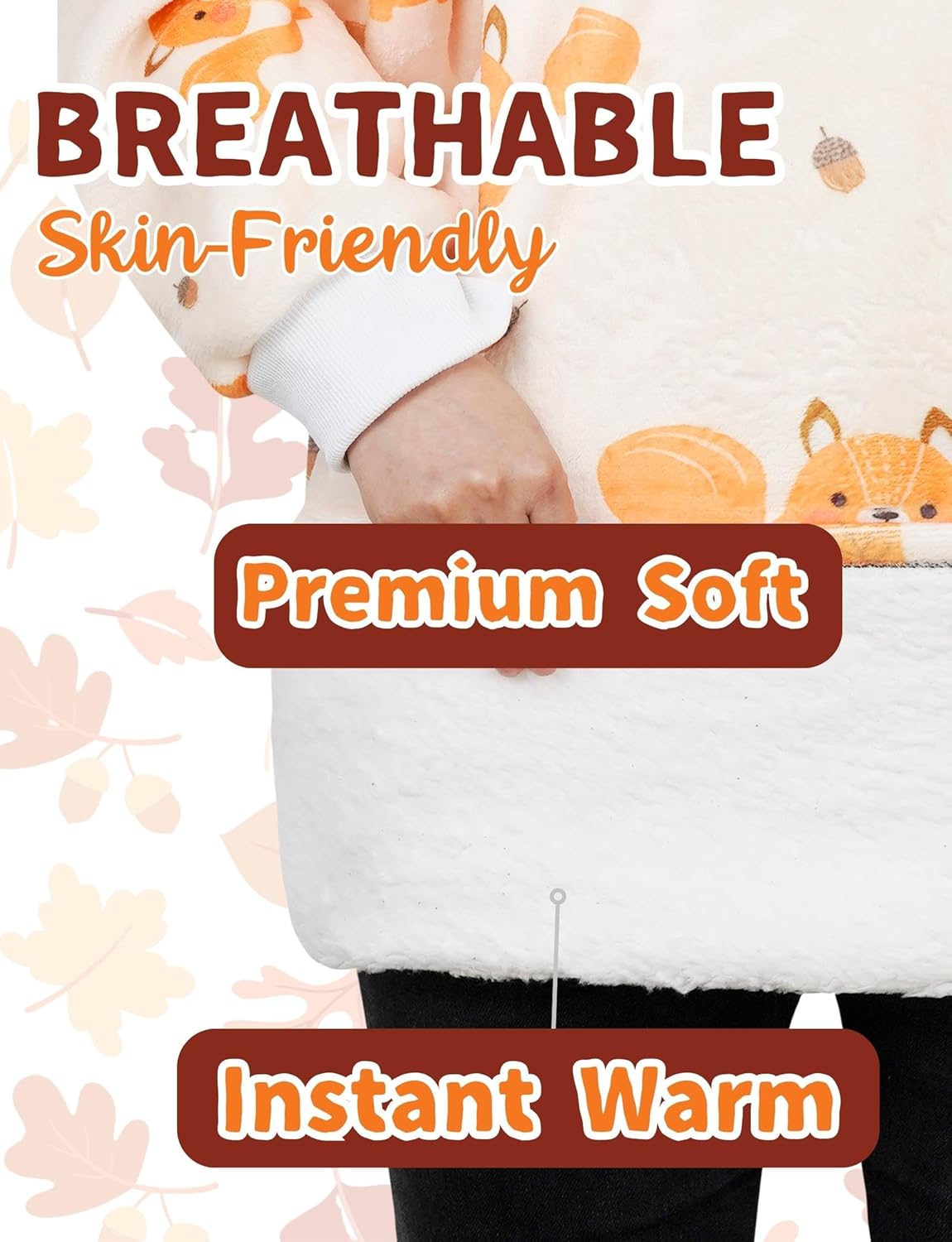 Squirrel Blanket Gifts for Women, Cute Squirrel Fall Gifts for Adult, Teens, Birthday, Christmas - One Size - Image 2