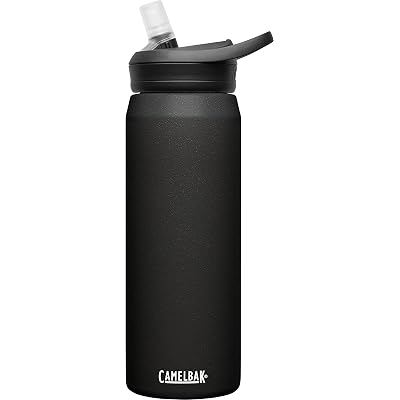 CamelBak Eddy+ Insulated Stainless Steel Water Bottle with Bite Valve Straw, Long‑Lasting Cold Hydration for Everyday Performance, 25oz, Black