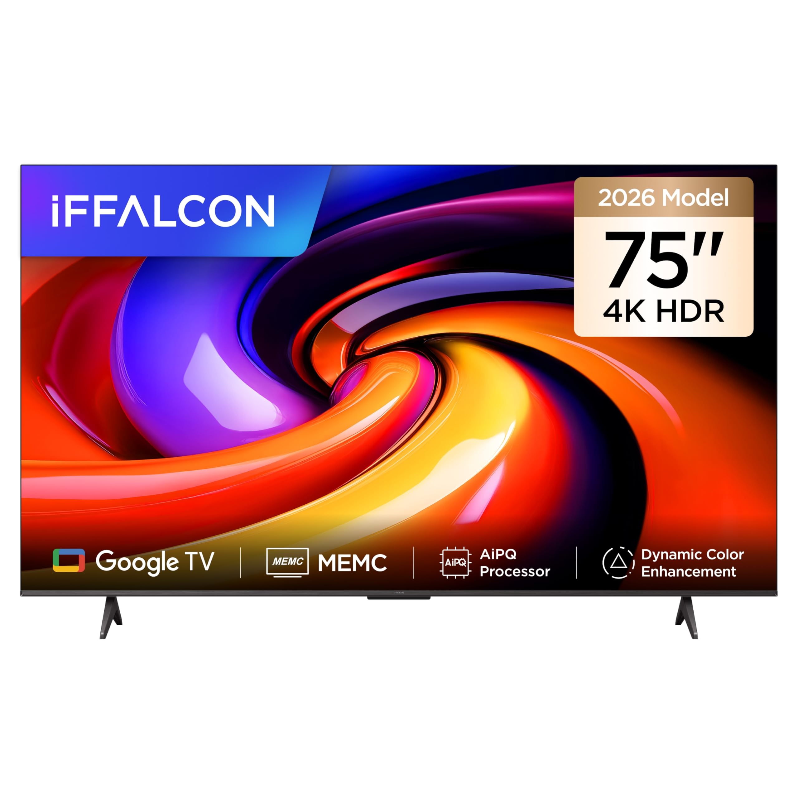 iFFALCON 75U65 75 İnç Smart TV 4K UHD HDR 10 Gaming Google TV, Dinamik Renk Geliştirme, Dolby Audio, MEMC, İnce Tasarımlı Game Master (2026 Model)