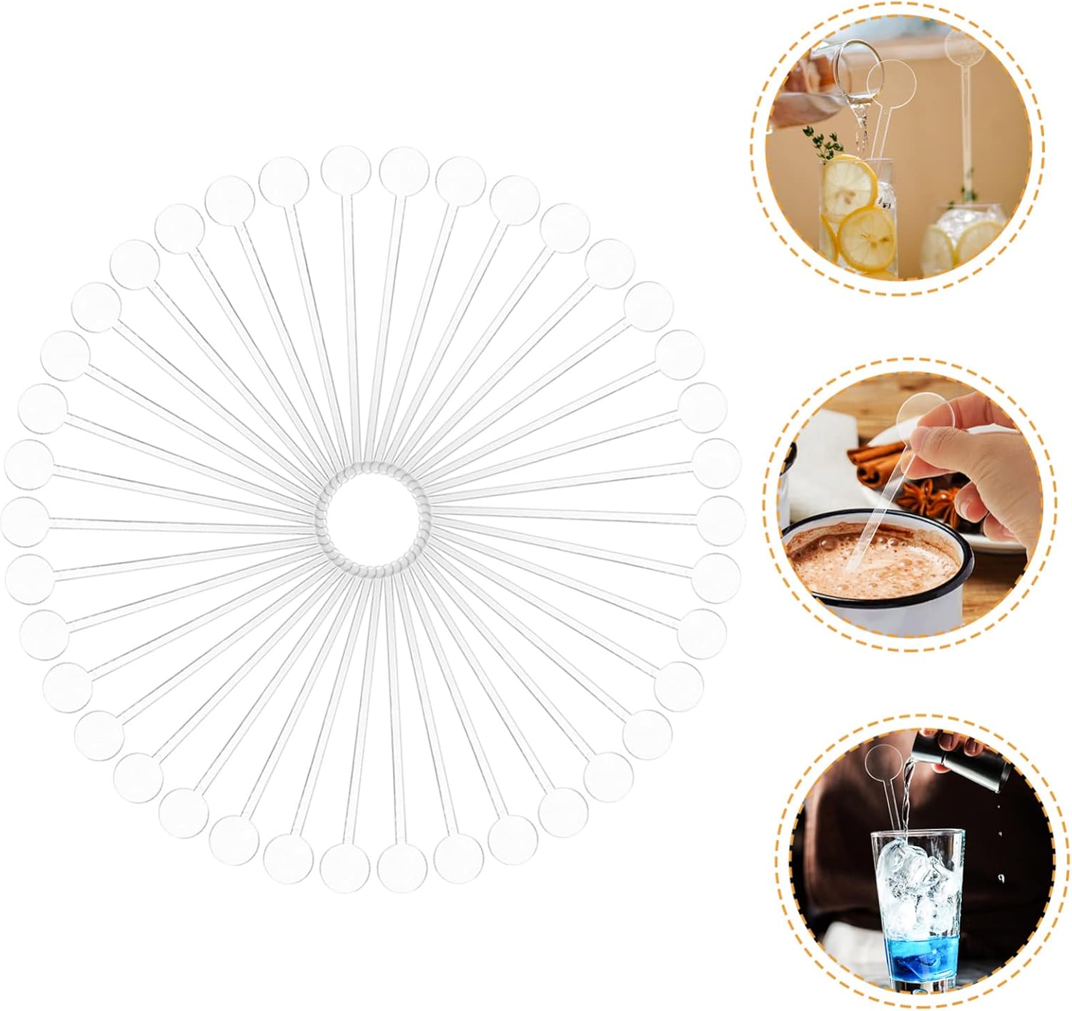 80pcs Drinks Swizzle Sticks Plastic Stirring Sticks Cocktail Stirrer Coffee Bar Accessories Juice Stirrers