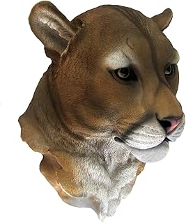 SALUTE Mountain Lion Head Fake Taxidermy Wall Sculpture for Man Cave/Hunting Cabin/Lodge Decor - Buy now