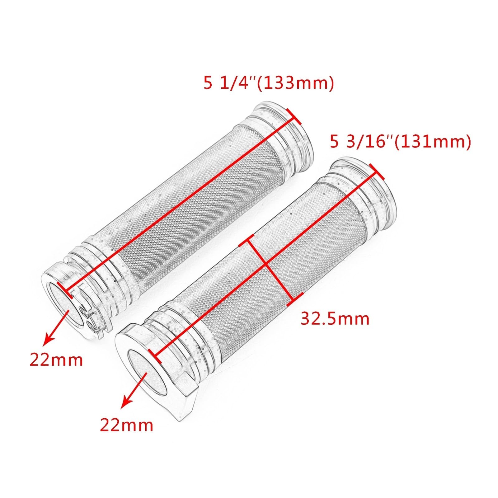 Manopole manubrio moto da 22MM 7/8 ''impugnatura per manubrio in alluminio per Har&ley Street 750 500 XG500 XG750 2015-2020 Manopole manubrio