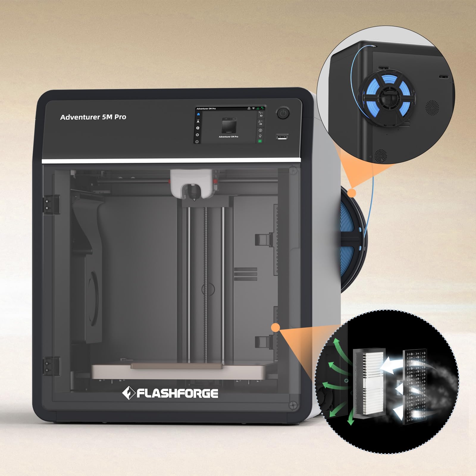 Amazon | FlashForge Adventurer 5M Pro 密閉型3Dプリンター、600mm/s