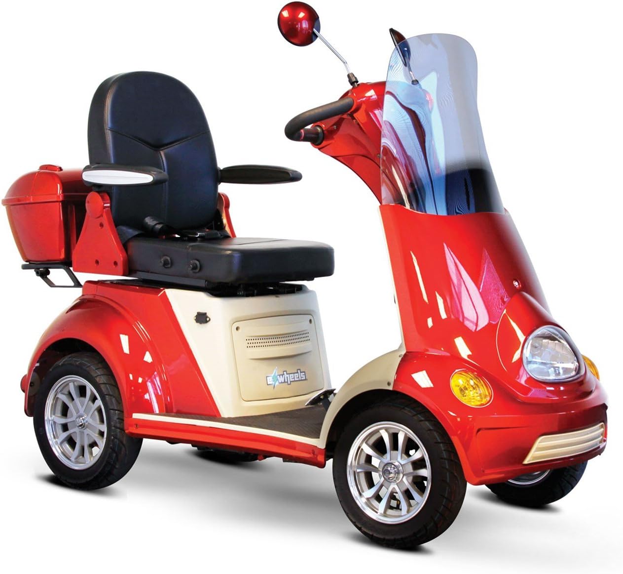 E-Wheels EW-52 4-Wheel Mobility Scooter, Heavy Duty 700 Watt Motor, 500 lbs Capacity, Ships Fully Assembled