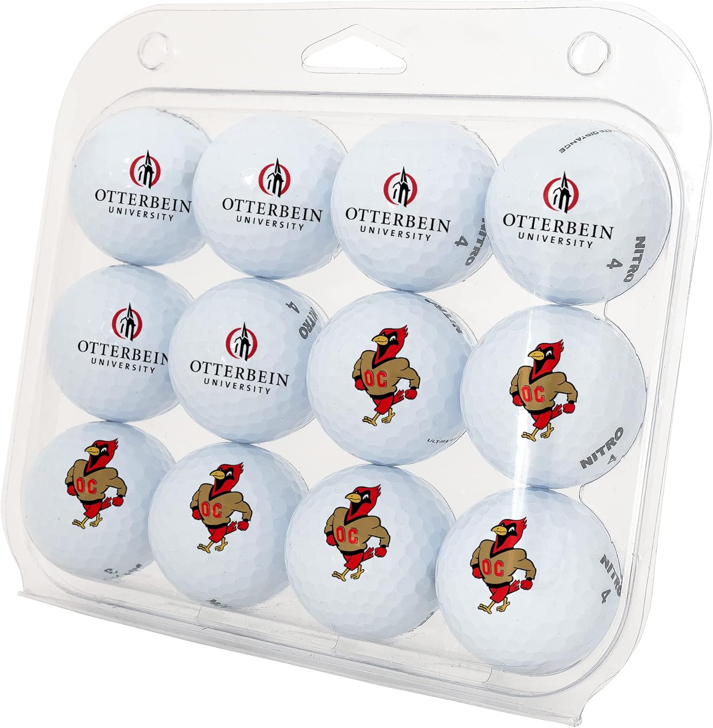 Desert Cactus Otterbein University Golf Balls 12 Pack – OU Cardinals Full Color Dozen – Officially Licensed Sport Team Accessory