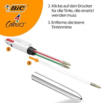 BIC Ballpoint Pen 4 Colours 6 Pens