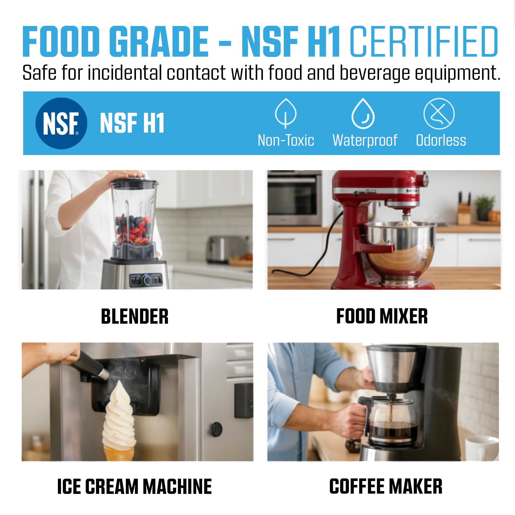Food Grade Silicone Grease - NSF H1 Lubricant -9 Food Grade Silicone Grease - NSF H1 Lubricant -9