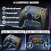 Controlador inalámbrico SZDILONG para PS5 Pro/Slim, MAC, iOS, Steam, PC/Android | batería de 1500 mAh, luz RGB de 7 colores, sticks Hall, Turbo, programable, doble vibración, conector de audio de 3.5 mm, cable de carga tipo C, negro 3