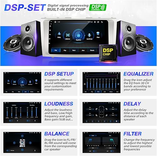 Miniatura 4 de Para Camry Upgrade Android Radio Compatible con Carplay Android Auto, Estéreo de Coche Bluetooth Navegación Pantalla Táctil Reproductor Multimedia