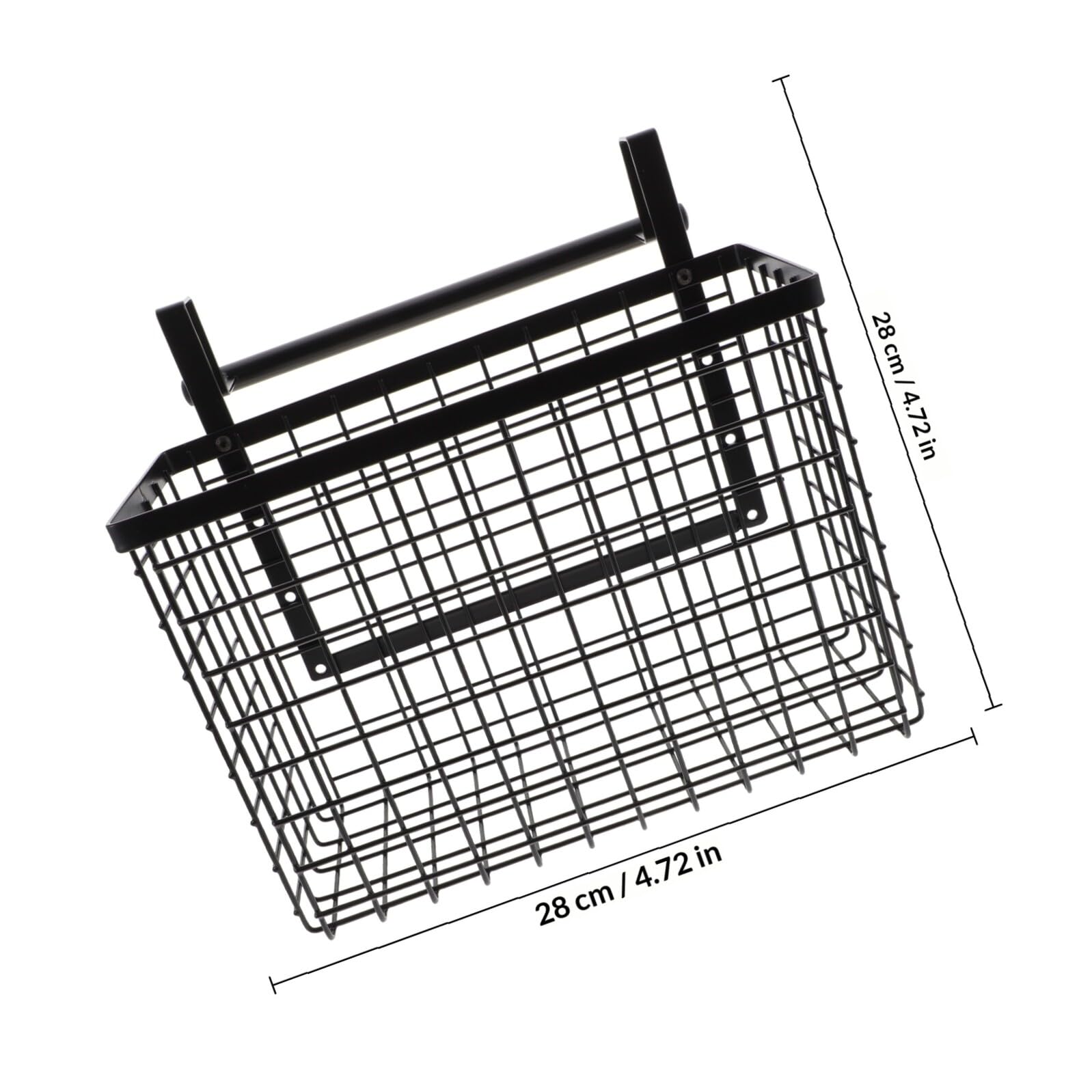 Cesta de Almacenamiento Colgante de Acero al Carbono Negra, Estante Colgante para Puerta de Armario, Organizador Multiusos para Cocina y Baño, Soporte para Condimentos y Verduras,